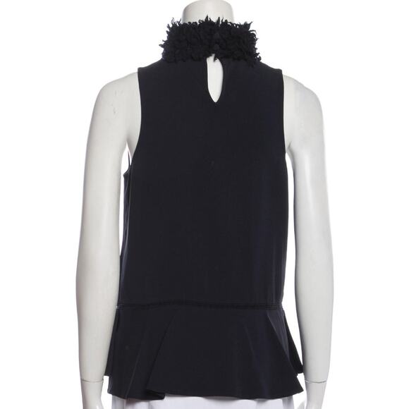 JONATHAN SIMKHAI Turtleneck Fur Top - Picture 4 of 5